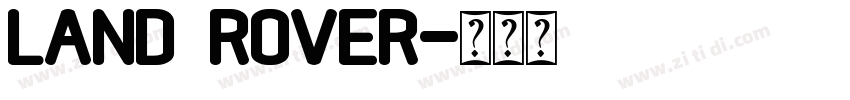 land rover字体转换